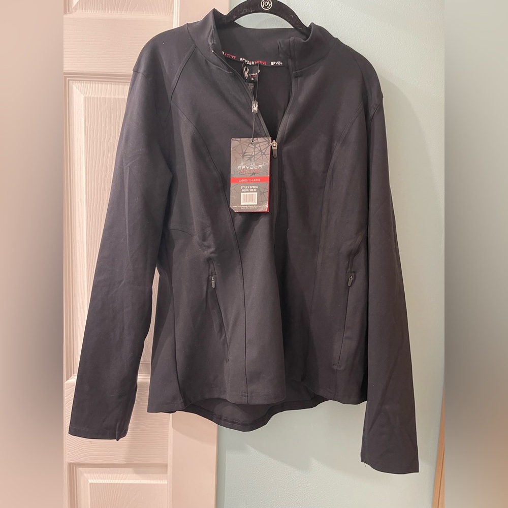 Spyder XS Stretch Yoga Jacket Womens Black Full Zip Style: SP8034